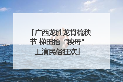 广西龙胜龙脊梳秧节 梯田抬“秧母”上演民俗狂欢