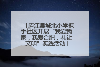 庐江县城北小学携手社区开展“我爱我家，我爱合肥，礼让文明”实践活动