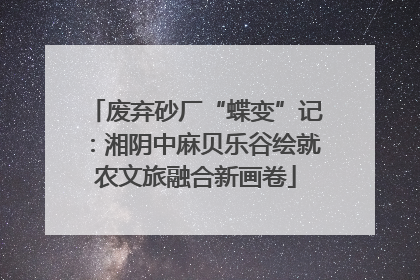 废弃砂厂“蝶变”记：湘阴中麻贝乐谷绘就农文旅融合新画卷