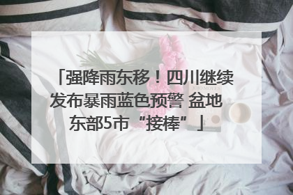强降雨东移！四川继续发布暴雨蓝色预警 盆地东部5市“接棒”