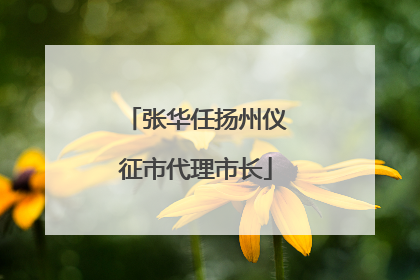 张华任扬州仪征市代理市长