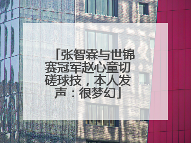 张智霖与世锦赛冠军赵心童切磋球技，本人发声：很梦幻