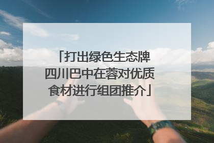 打出绿色生态牌 四川巴中在蓉对优质食材进行组团推介