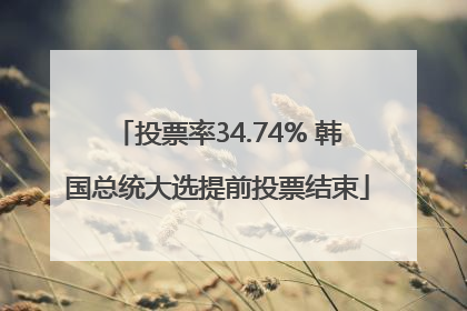 投票率34.74% 韩国总统大选提前投票结束