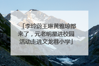 李玲蔚王琳黄雅琼都来了，元老明星进校园活动走进文龙巷小学
