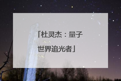 杜灵杰：量子世界追光者