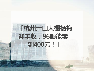 杭州萧山大棚杨梅迎丰收，96颗能卖到400元！