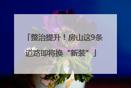整治提升！房山这9条道路即将换“新装”