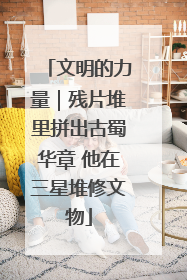 文明的力量｜残片堆里拼出古蜀华章 他在三星堆修文物