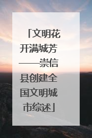 文明花开满城芳——崇信县创建全国文明城市综述