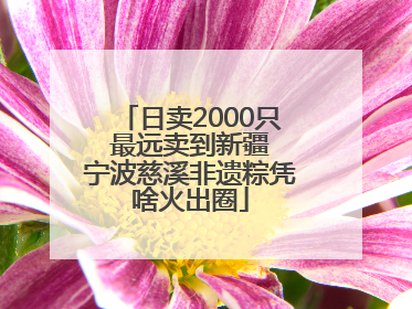 日卖2000只 最远卖到新疆 宁波慈溪非遗粽凭啥火出圈