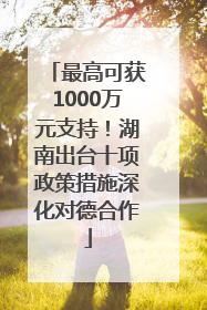 最高可获1000万元支持！湖南出台十项政策措施深化对德合作