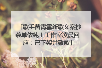 歌手黄霄雲新歌文案抄袭单依纯！工作室凌晨回应：已下架并致歉