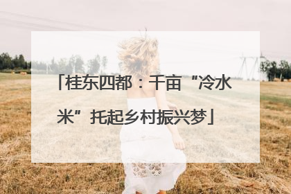 桂东四都：千亩“冷水米”托起乡村振兴梦