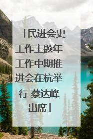 民进会史工作主题年工作中期推进会在杭举行 蔡达峰出席