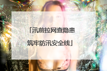 汛前拉网查隐患 筑牢防汛安全线