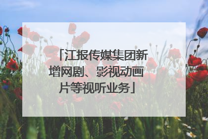 江报传媒集团新增网剧、影视动画片等视听业务