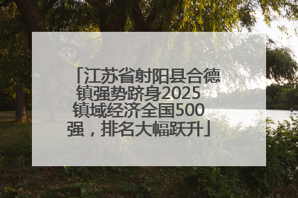 江苏省射阳县合德镇强势跻身2025镇域经济全国500强，排名大幅跃升