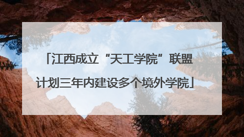江西成立“天工学院”联盟 计划三年内建设多个境外学院