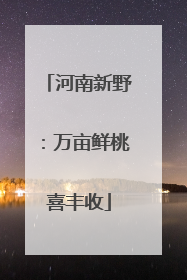 河南新野：万亩鲜桃喜丰收