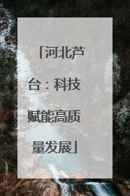 河北芦台：科技赋能高质量发展