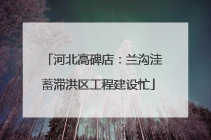 河北高碑店：兰沟洼蓄滞洪区工程建设忙