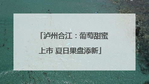 泸州合江：葡萄甜蜜上市 夏日果盘添新
