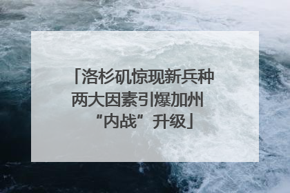 洛杉矶惊现新兵种 两大因素引爆加州“内战”升级