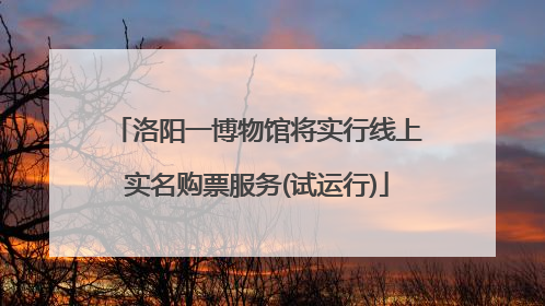 洛阳一博物馆将实行线上实名购票服务(试运行)