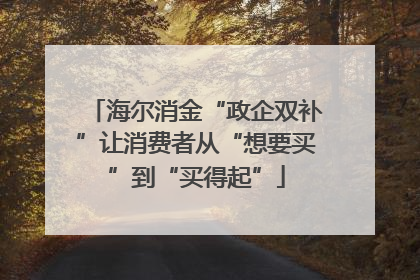 海尔消金“政企双补”让消费者从“想要买”到“买得起”