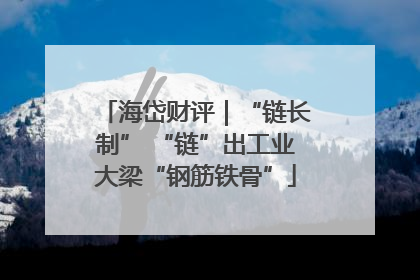 海岱财评｜“链长制” “链”出工业大梁“钢筋铁骨”