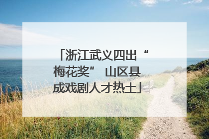 浙江武义四出“梅花奖” 山区县成戏剧人才热土