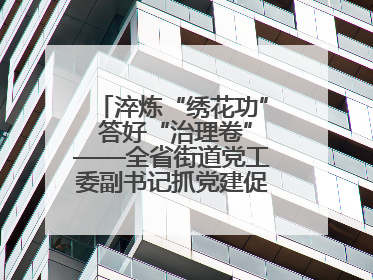 淬炼“绣花功” 答好“治理卷”——全省街道党工委副书记抓党建促基层治理培训示范班侧记