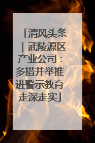 清风头条｜武陵源区产业公司：多措并举推进警示教育走深走实