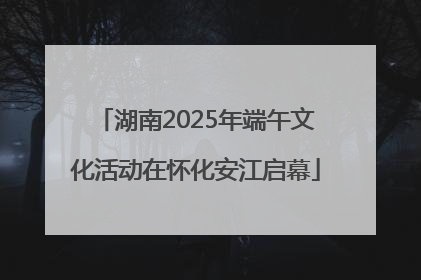 湖南2025年端午文化活动在怀化安江启幕