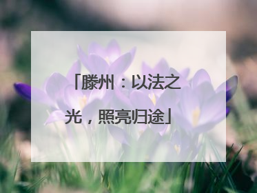 滕州：以法之光，照亮归途