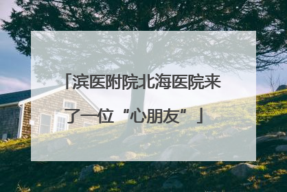 滨医附院北海医院来了一位“心朋友”
