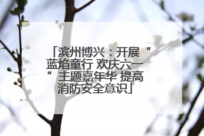 滨州博兴：开展“蓝焰童行 欢庆六一”主题嘉年华 提高消防安全意识