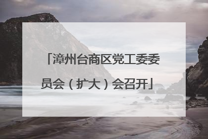 漳州台商区党工委委员会（扩大）会召开