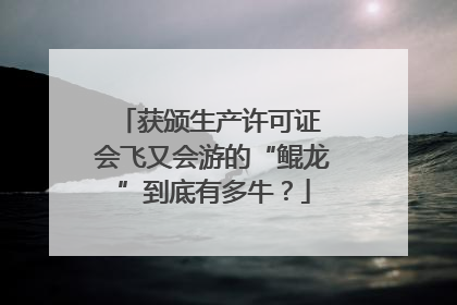 获颁生产许可证 会飞又会游的“鲲龙”到底有多牛？