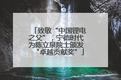 致敬“中国锂电之父”，宁德时代为陈立泉院士颁发“卓越贡献奖”