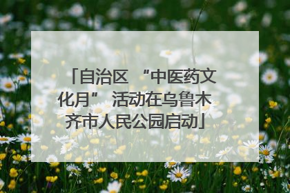 自治区 “中医药文化月” 活动在乌鲁木齐市人民公园启动