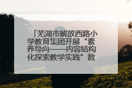 芜湖市解放西路小学教育集团开展“素养导向——内容结构化探索教学实践”数学专题研讨活动