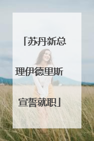 苏丹新总理伊德里斯宣誓就职
