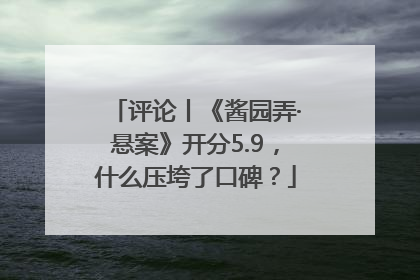 评论丨《酱园弄·悬案》开分5.9，什么压垮了口碑？