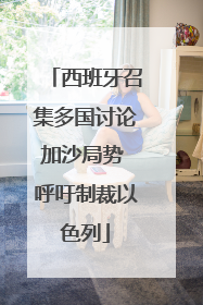 西班牙召集多国讨论加沙局势 呼吁制裁以色列