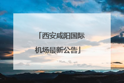 西安咸阳国际机场最新公告