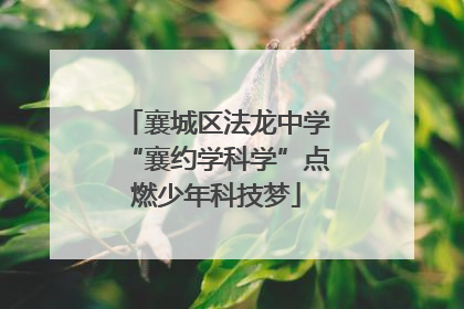 襄城区法龙中学“襄约学科学”点燃少年科技梦