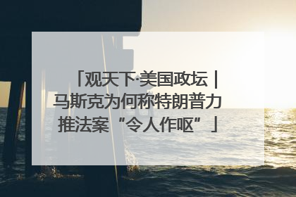 观天下·美国政坛｜马斯克为何称特朗普力推法案“令人作呕”