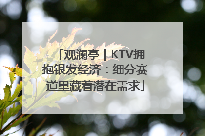 观澜亭｜KTV拥抱银发经济：细分赛道里藏着潜在需求